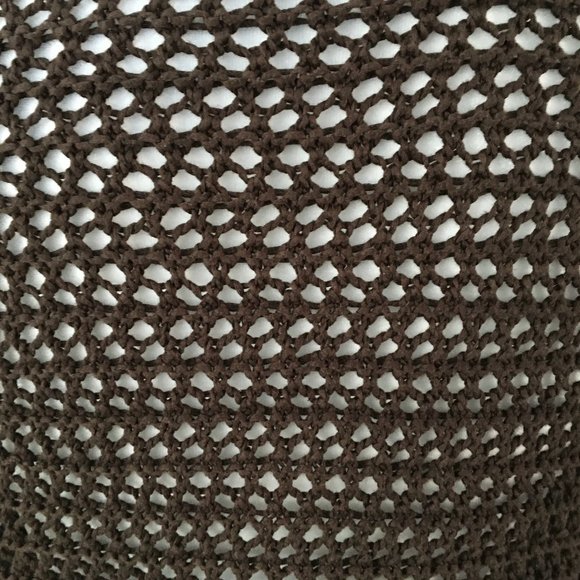 Eddie Bauer Brown Open Crochet Cardigan - Sz M - Picture 5 of 8